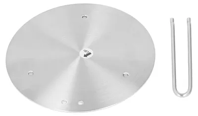 Produktbild von Wärmeverteilerplatte aus Edelstahl für Induktionskochfelder mit Griff für die Küche, 21,5 cm / 8,46 Zoll