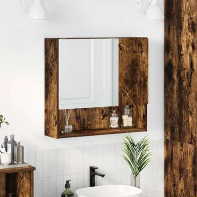 Produktbild von Möbel Spiegelschrank Räuchereiche 59 x 17 x 55 cm Holzwerkstoff - Badspiegel 883369