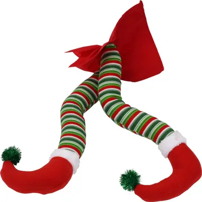 Zdjęcie produktu dla Boże Narodzenie Santa Elf nogi pluszowe z butami choinka dekoracyjna ozdoba dekoracja