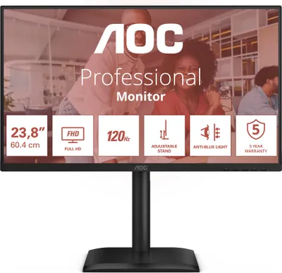 AOC E4 24E4CV Computerbildschirm 60,5 cm (23.8") 1920 x 1080 Pixel Full HD LED Schwarz