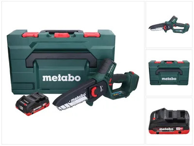 Immagine prodotto di Metabo MS 18 LTX 15 sega da potatura a batteria 18 V 15 cm 5 m/s + 1x batteria ricaricabile 4,0 Ah + metaBOX - senza caricabatterie