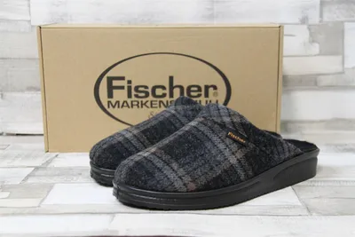 Produktbild von Fischer Markenschuhe Herren - Pantoffeln in grau, Gr. 40