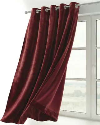 Produktbild von Beautex Samt Vorhang Ösen Gardine Velvet blickdicht abdunkelnd140x245cm,Bordeaux