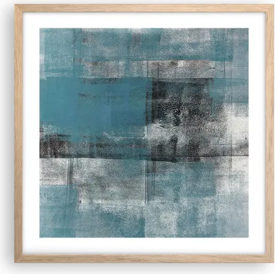 Produktbild von Gerahmtes Poster - Rahmen in heller Eiche - Abstraktion Modern Gürtel - 50x50 cm - Wand Bild - Wanddeko - Wandbilder - Wandposter - Bilderrahmen - Bilder - Kunstdruck - Wandbild - P2NAC50x50-4283