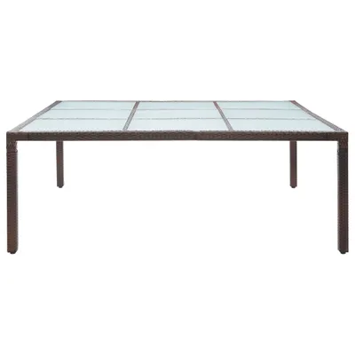 Immagine prodotto di Tavolo da Giardino Marrone 200x200x74 cm in Polyrattan