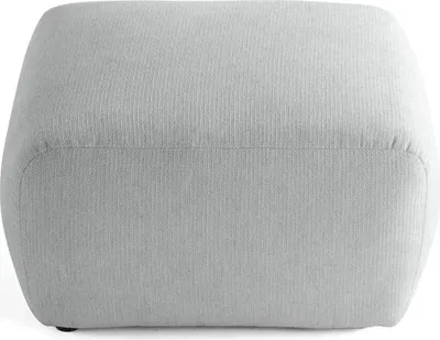 Image de Lisa Design Sorrente - pouf - en tissu texturé , Gris clair