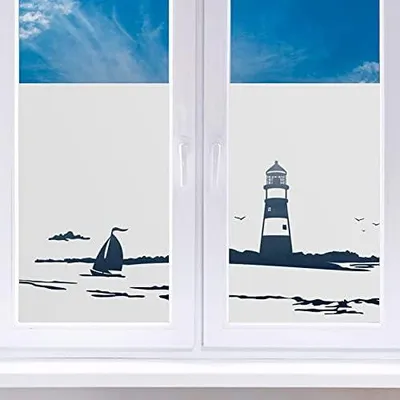 Produktbild von Sichtschutzfolie mit Motiv Leuchtturm für Wohnzimmer und Schlafzimmer