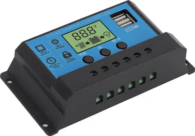 Obrázek produktu pro 12V 24V solární regulátor nabíjení PWM LCD displej Duální USB výstupní regulátor pro domácí průmyslové auto30A