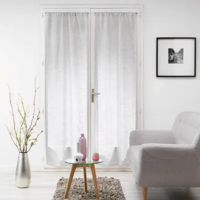 Image de Paire de voile passe tringle 70x240cm Milza gris