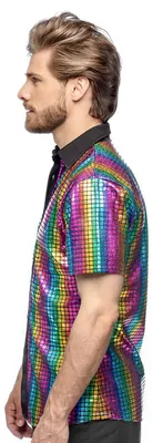 Image de Chemise Disco rainbows, Groesse:L