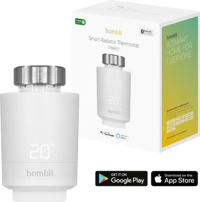 Produktbild von Hombli Smart Radiator Knob - Thermostatisch - Thermostatisch - Verlängerung 1 Stück - Verbrauchszähler - inkl. Kupplungen