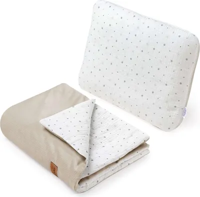 Produktbild von Musselin Kinderwagen Set – Little Stars & Ecru Velvet