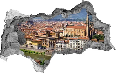 Produktbild von Selbstklebender Loch-3D-Aufkleber 95x73 cm Florenz, Italien