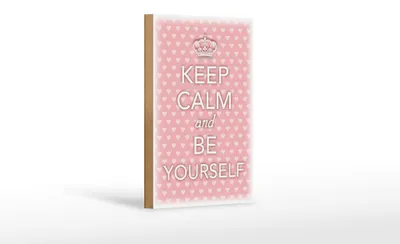 Produktbild von Holzschild Spruch 12x18cm Keep Calm and be yourself