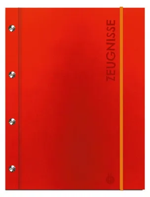 Produktbild von Zeugnismappe A4 rot mit Buchschrauben - Trötsch, Einschulung, Geschenkidee