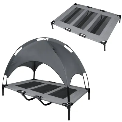 Productafbeelding van 2-in-1 Hondenbed met Luifel en Verhoogde Rand