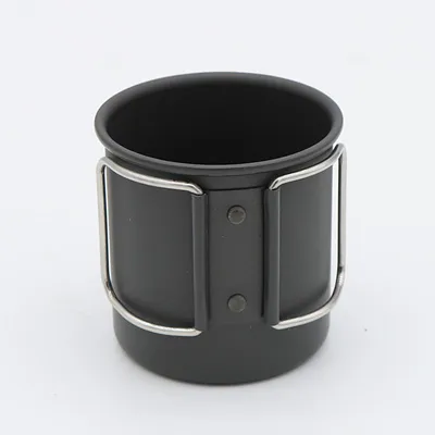 Produktbild von Aluminium Kaffee-Becher – tragbarer Mini-Campingbecher für Outdoor, Tee & Wasser,300ML,Black
