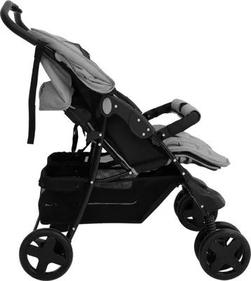 Produktbild von Stabli Zwillingskinderwagen Hellgrau Stahl - DE236526 - Kombikinderwagen