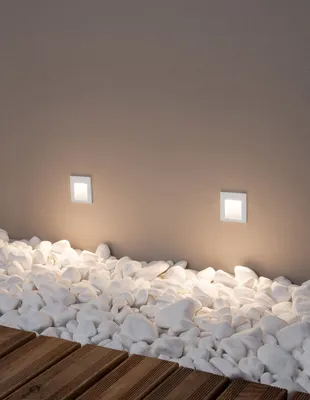 Produktbild von Nova Luce KRYPTON LED Wandeinbauleuchte Weiß 3W IP54 Warmweiss 8x7x8cm 727001