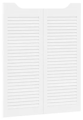 Produktbild von vidaXL Schwingtüren 2 pcs Weiß Massives Kiefernholz