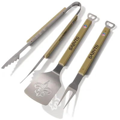 Produktbild von NFL New Orleans Saints Grillbesteck 3teilig Set Spirit Barbecue BBQ Grillzange