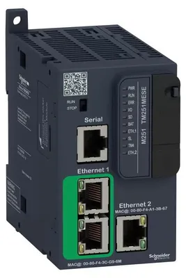 Zdjęcie produktu dla Schneider Electric TM251MESE, IP20, -10 - 35 °C, -25 - 70 °C, 54 mm, 95 mm, 90 mm