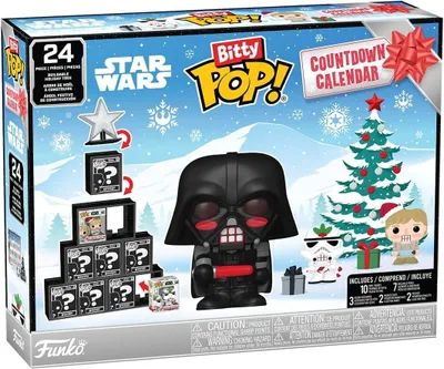 Image de Bitty Pop ! Calendrier de l'avent : Star Wars - Calendrier de l'avent - 24 surprises - Figurines miniatures en vinyle - Mystère