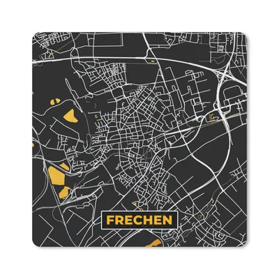 Produktbild von MuchoWow® Mauspad Mousepad Gold - Deutschland - Karte - Stadtplan - Frechen 30x30 cm - Mousepads - Maus Mat - Pad - Mausunterlage - Gaming