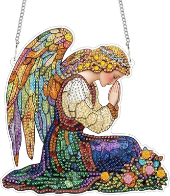 Productafbeelding van Hangende Diamant Kunst - Acryl Suncatcher - Huisdecoratie Maken - Dubbelzijdig Patroon - 20x20 cm - Multicolor