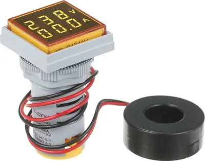 Image de Mini ampèremètre numérique carré Voltmètre Ampèremètre Voltmètre Double affichage LED Voltage & Current Meter Indicator Monitor AC Panel Meter AC60-500V AC0-100A