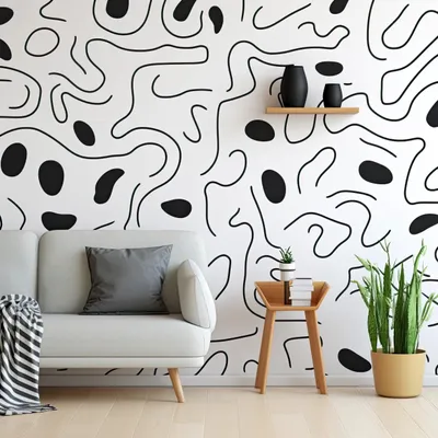 abstrakte ineinander verschlungene Linien – Decords Wandtattoo, Produktansicht 1