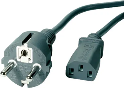 Produktbild von Kaltgerätekabel 3pol. IEC Stecker, 1,8m (45482)