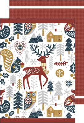 Image de Lot de 2 torchons Animaux d hiver