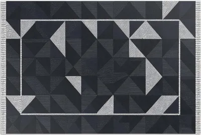 Produktbild von Mosaik aus geometrischen Formen Vintage-Muster – Vinylteppich – 80x120 cm – Outdoor Teppich – Terrasse – Wetterfest – Modern