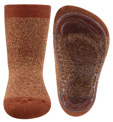 Produktbild von Rutschfeste Kindersocken mit Glitter – Kupfer – 29-30