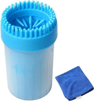 Produktbild von Famanu Hunde-Pfotenreiniger aus Silikon - Blau