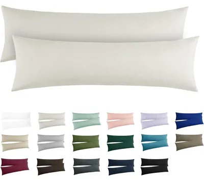 Produktbild von Kissenbezug 40x145 Beige 2er Set Mikrofaser mit Reißverschluss