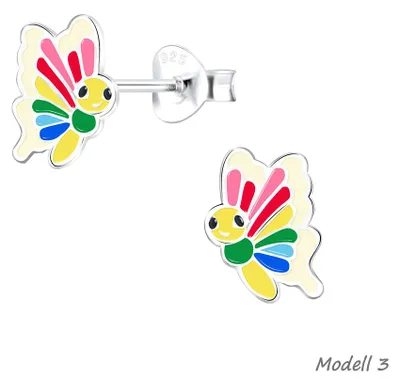 Produktbild von Schmetterling Ohrstecker: Kinder Ohrringe Silber 925 Modell 3