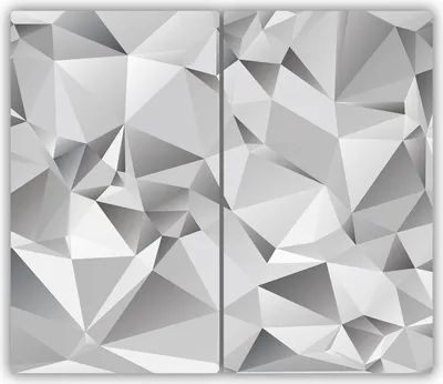 Produktbild von Tulup Glas-Herdabdeckplatte - 2x30x52cm - Glaskeramikkochfeld-Abdeckung Spritzschutz Zweiteilig 3D-Abstraktion