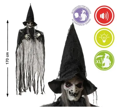 Image de Décoration Halloween 170 cm sorcière