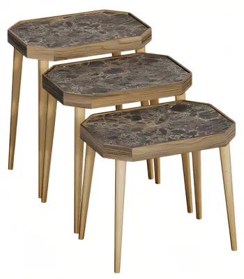 Obrázok produktu pre Elegantný drevený príručný stolík v teplej hnedej farbe