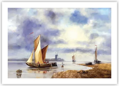 Produktbild von Poster - Poster ohne Rahmen - Fischer Schiff Fan - 70x50 cm - Wand Bild - Wanddeko - Wandbilder - Kunstposter - Wandposter - Bilder - Kunstdruck - Wanddekoration - Wandbild - P2XAA70x50-4318