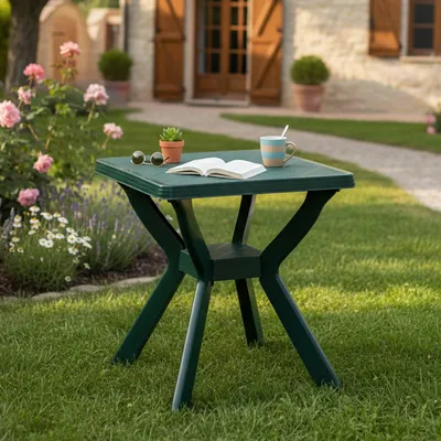 Immagine prodotto di Straven - Tavolo da Esterno, 70x70x72h cm Verde, 4 Posti  Italy
