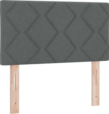 Image de Tête de lit vidaXL gris foncé 80 cm tissu