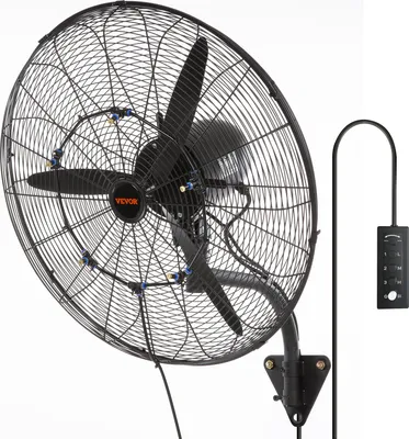 Produktbild von Nebelventilator, 61,6 cm oszillierender, wasserdichter Ventilator, 3 Geschwindigkeiten, 7000 CFM, gewerblicher oder privater Ventilator zur Kühlung von Lagerhäusern, Gewächshäusern, Werkstätten