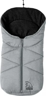 Produktbild von Heitmann Felle Fußsack,Serie "Eisbärchen" Farbe: Schwarz/Hellgrau 7963SG