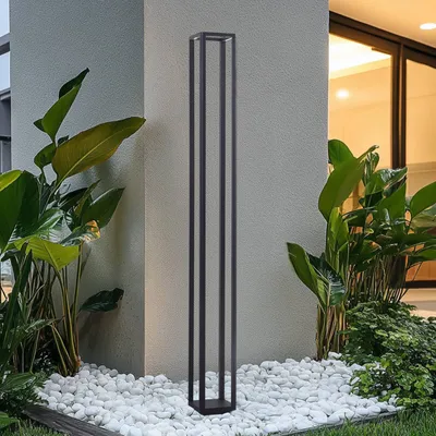 Produktbild von Lucande LED-Außenleuchte Thorvid, Höhe 180 cm, schwarz