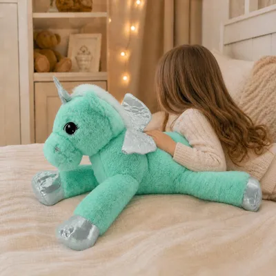 Produktbild von Sweety Toys 11728 Einhorn Plüschtier Kuscheltier 65 cm türkis Mint