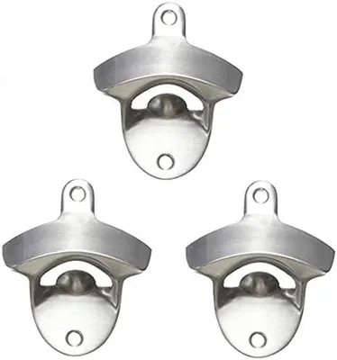 Produktbild von 5 Stück Flaschenöffner, Wand Bieröffner Edelstahl, Vintage-Stil Wand-Flaschenöffner für Restaurant, Wohnung, Küche, Bar