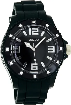 Produktbild von Oozoo Armbanduhr schwarz Silikon Vintage Series Analog-Quarzuhr UOC4360A